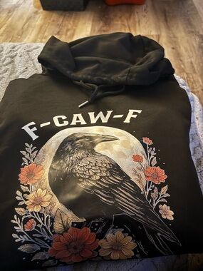 SHEIN Black Graphic Hoodie